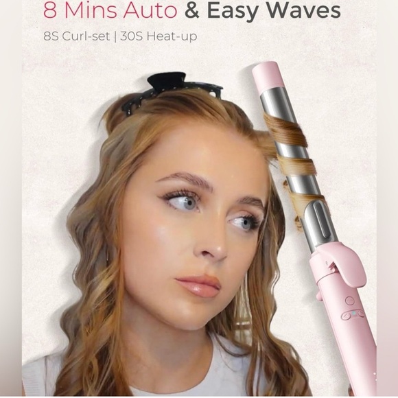 New! SEALED Tymo ROTA Pink Rotating 1 Inch
Curling Iron - Picture 2 of 11